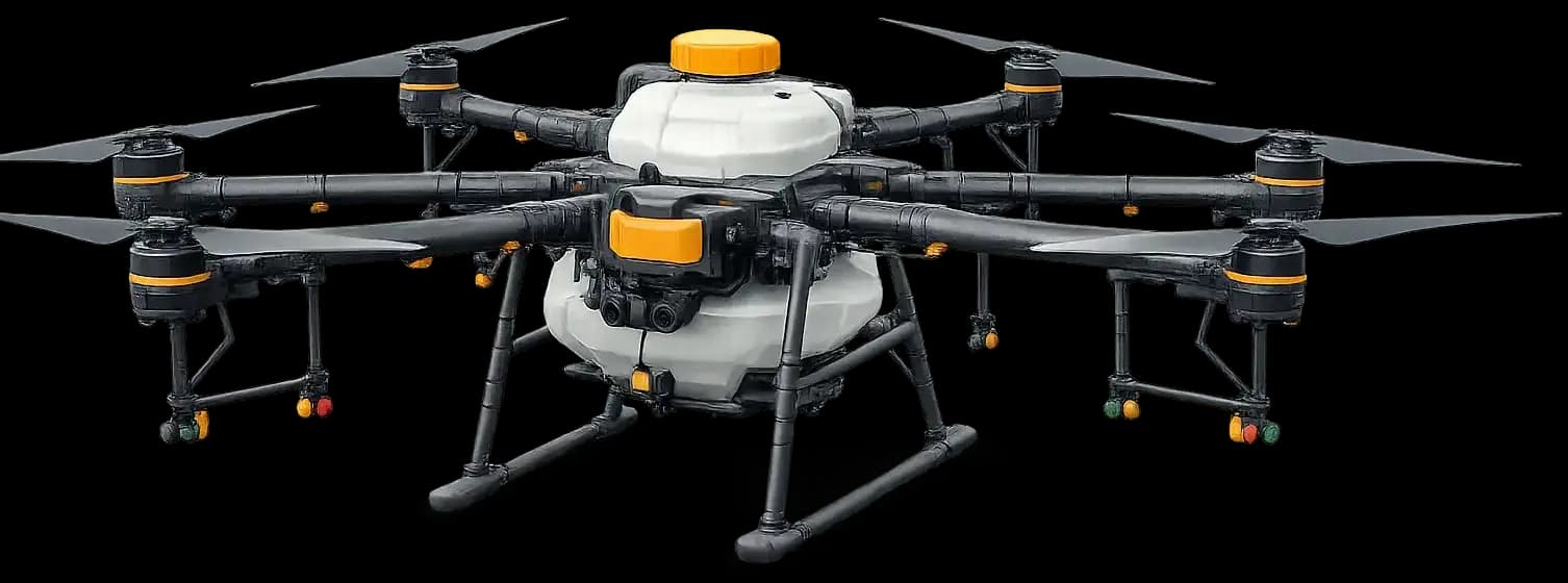 Agricultural drone used for precision spraying and aerial crop intelligence